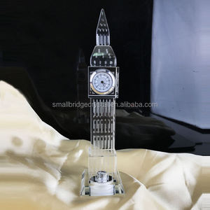 Small Bridge Wholesale Customization London <strong>Big</strong> Ben Souvenir Gifts 3d <strong>Crystal</strong> Building Model Sandblasting Glass <strong>Crystal</strong> Model - Product Image 5