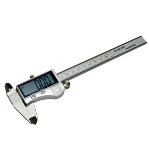 Calibrador Digital Electrónico, Conversión de Pulgadas a Métrico y Fracciones, 0-6 Pulgadas, <span class=keywords><strong>150</strong></span> <span class=keywords><strong>mm</strong></span>, Cuerpo de Acero Inoxidable, Pantalla LCD Extra Grande - Product Image 1