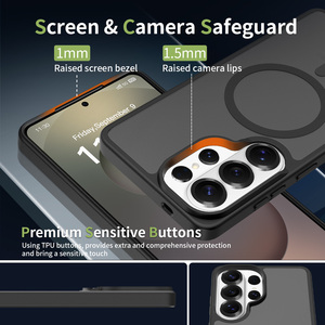 Étui magnétique robuste 2400G effet seconde peau pour Samsung Galaxy S25 S26 Ultra PC+TPU, <span class=keywords><strong>protection</strong></span> anti-rayures avec contour de <span class=keywords><strong>protection</strong></span> d'écran et de lentille surélevés - Product Image 4