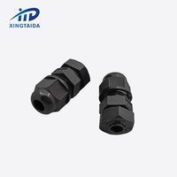 Mini presse-étoupe en nylon noir à filetage métrique M8 M10 M12 M20 connecteur étanche IP68 taille de presse-étoupe en plastique