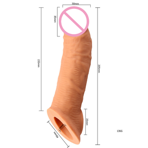 21cm yumuşak büyütme <span class=keywords><strong>Penis</strong></span> uzatıcı kol kullanımlık prezervatif gecikme boşalma seks oyuncakları erkekler için samimi ürünler - Product Image 3