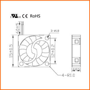 Aigo-ventilateur silencieux sans balais, 1504, <span class=keywords><strong>5V</strong></span>, Mini hélice, à courant continu - Product Image 5