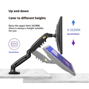NB F160 Màn hình Kép màn hình máy tính đứng cánh tay-loại Máy tính để bàn với 90 độ nghiêng Sản phẩm mới xoay kệ lên Lift 90 độ - Product Image 1