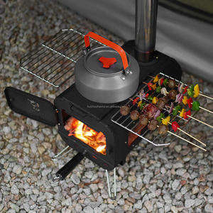 Tragbarer Faltbarer Outdoor <span class=keywords><strong>Camping</strong></span> Zelt-Holzofen in Verschiedenen Größen zum Heizen und Kochen im Freien, Wandern, Grillen, Holzverbrennungsofen - Product Image 2