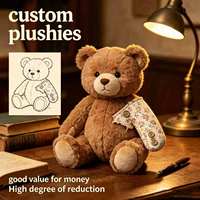 Boneka Beruang Coklat Profesional OEM dengan Tali Pengikat Lengan, Boneka Lembut untuk Pemulihan Fraktur, Hadiah dari Pabrik