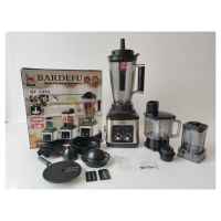 Robot culinaire multifonction 6-en-1 : mixeur, centrifugeuse, blender, pour smoothies, usage domestique intensif, boîtier en acier inoxydable