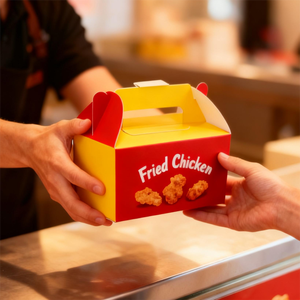 Custom Logo Food Grade Kids Happy Meal Box Portable Cardboard Paper Takeout Box Disposable Fast Food Packaging for Kids - Product Image 4