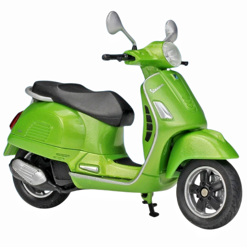 קטנוע 1:18 vespa מודל קטנוע 946 עם קול ואור קדמי קול הגה דגם סגסוגת אופנוע