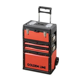 Caja de Herramientas con Asa Retráctil |   Maleta con Ruedas de Plástico Portátil de 3 Niveles |   Varilla Combinada Desmontable, Kit de Almacenamiento de Herramientas Manuales Portátil - Product Image 3