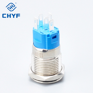 Interrupteur d'alimentation CHYF 8mm/12mm/16mm/19mm/22mm/25mm/30mm 1ON/1ON1OC 120v interrupteur à bouton poussoir avec connecteur interrupteur led - Product Image 5