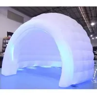 Tente gonflable géante à éclairage LED blanc, personnalisée, m, dôme Igloo