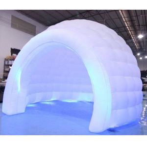 Benutzer definierte Größe Riesiges aufblasbares Zelt Weiße LED-Beleuchtung Aufblasbares Iglu-Kuppel zelt zum Verkauf - Product Image 5