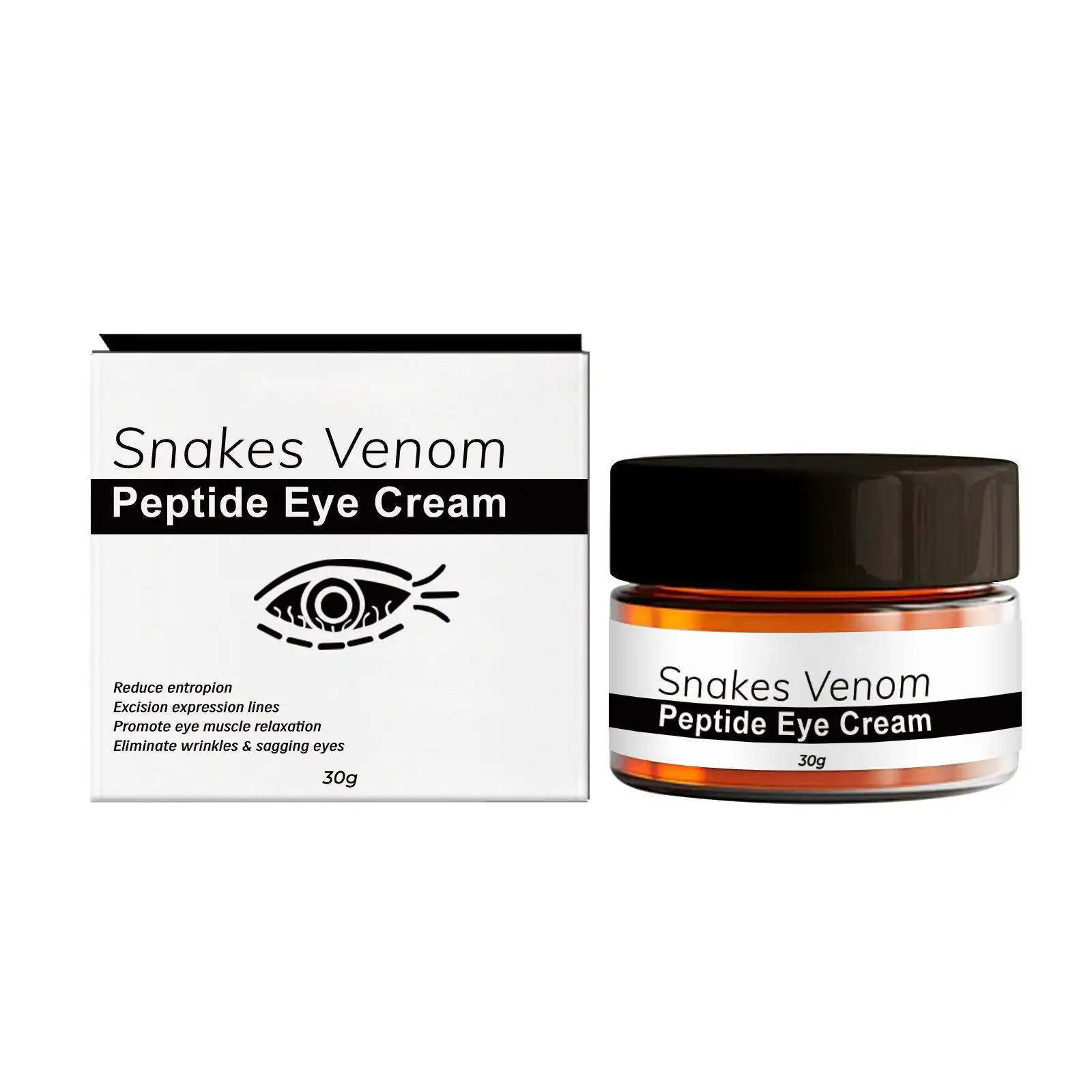 Snake Venom Peptide Lightening Eye Bags círculos escuros firmando a pele do olho hidratante e anti-rugas Eye Cream