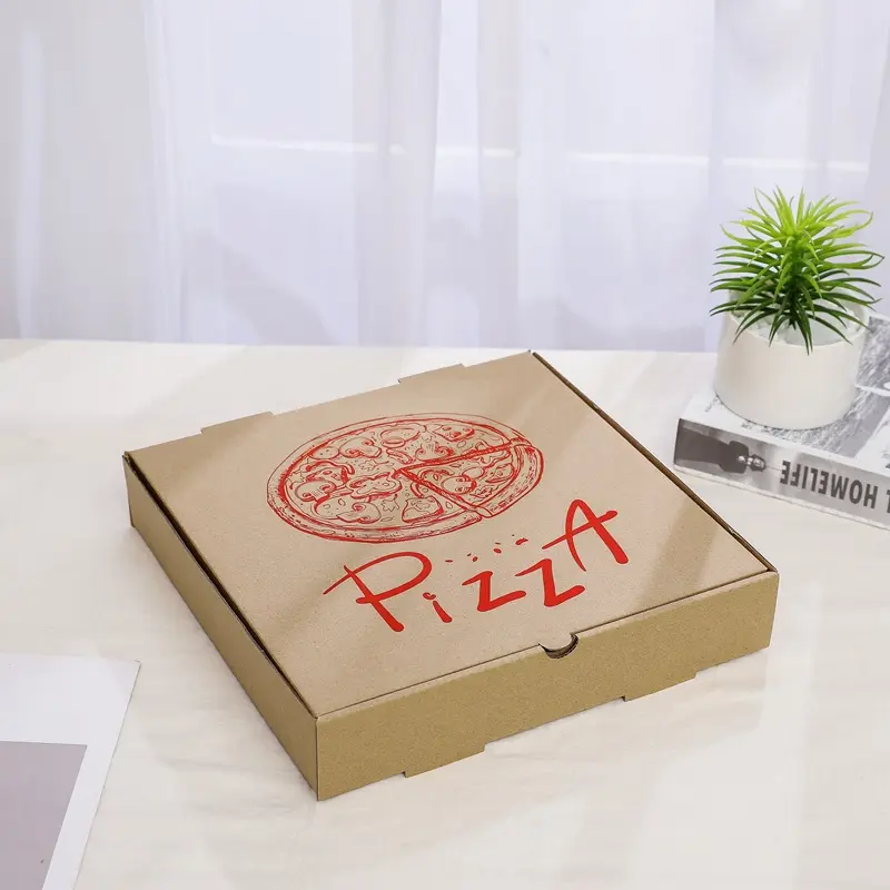 Prix de gros, boîte à pizza personnalisée 12 16 18 pouces, boîte en carton ondulé, emballage boîte à pizza avec logo