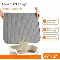 Tapis d'alimentation extérieur en silicone pour animaux de compagnie, anti-trace, anti-éclaboussures, facile à nettoyer, étanche, forme irrégulière, pour chats et chiens