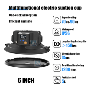 Ventouse électrique haute puissance en alliage d'aluminium de 6 pouces, étanche, <span class=keywords><strong>à</strong></span> dégagement rapide, force d'aspiration robuste pour caméra d'<span class=keywords><strong>action</strong></span> - Product Image 5