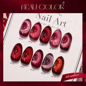 Beau Color Factory Esmalte de <span class=keywords><strong>Uñas</strong></span> en Gel Efecto Ojo de Gato Rubí de 10 Colores para San Valentín, Gel Magnético Efecto Ojo de Gato Rojo, Libre de TPO/HEMA, Suministros para <span class=keywords><strong>Uñas</strong></span> OEM - Product Image 2