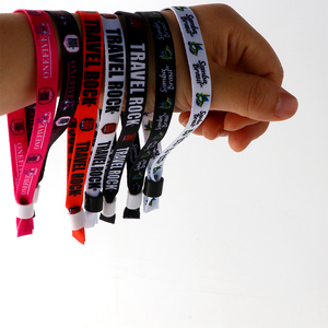 Parti Bilekliği için Özel Kumaş Bileklikler, Tek Kullanımlık Kilitli Kumaş Bileklikler Etkinlikler için - Product Image 2