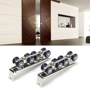 Moderner 8-Rad-Türschienen-Riemenscheiben-Hängebradsatz Werkseitig gelieferter Schiebe rollen für Schiebetüren - Product Image 5