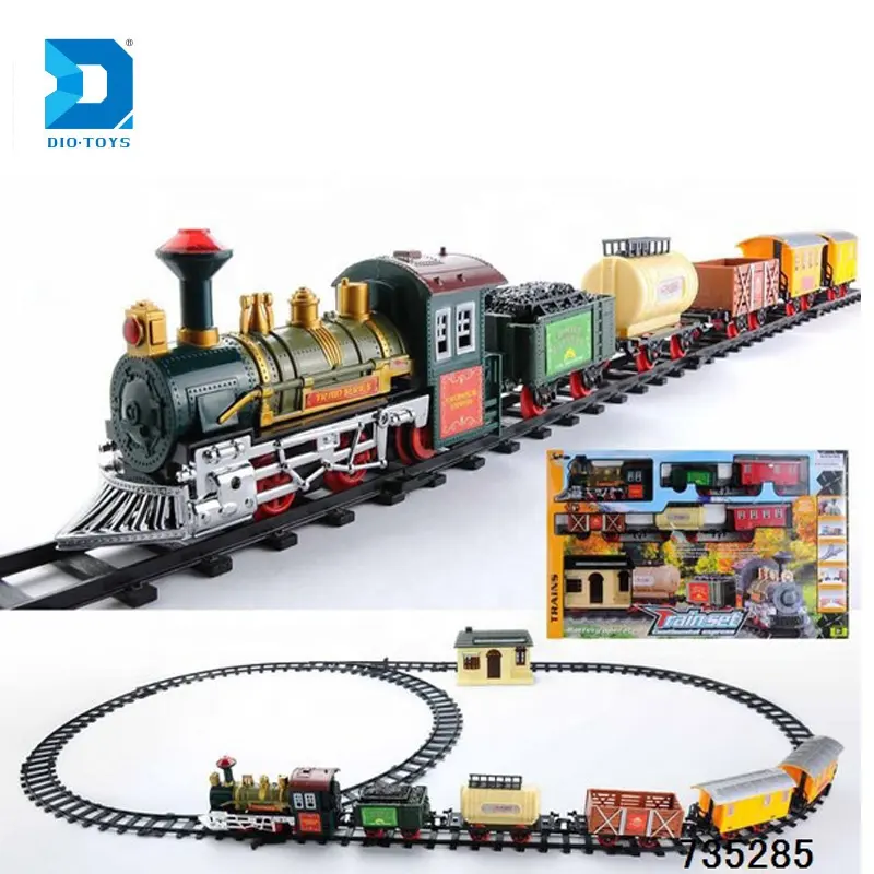 हॉट आइटम बड़े खिलौना ट्रेन बिजली रेल ट्रेन ध्वनि और प्रकाश के साथ सेट