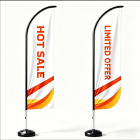 Kit de bannière publicitaire Blade Flag avec mât et piquet de sol pour entrée de stand de salon professionnel