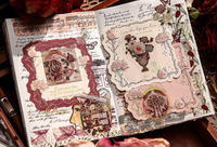 Pack Trio Île Rose – Papier à Notes Vintage Gaufré 3D avec Feuille d'Or pour Journal et Scrapbook