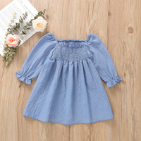 Robe d'été 2026 en coton pour enfants, style boutique, pour mariage et fêtes, col carré, manches courtes lanternes, volants, longueur genou, coupe trapèze pour filles