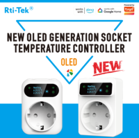 Prise intelligente Wi-Fi avec thermostat, écran OLED, 16A, contrôle de la température pour le chauffage au sol, appartements, Rti-Tek TP5W