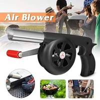 Ventilateur de barbecue manuel à manivelle, souffleur de grill écologique en plastique, outil de cuisson pour camping en plein air, accessoire de pique-nique et barbecue