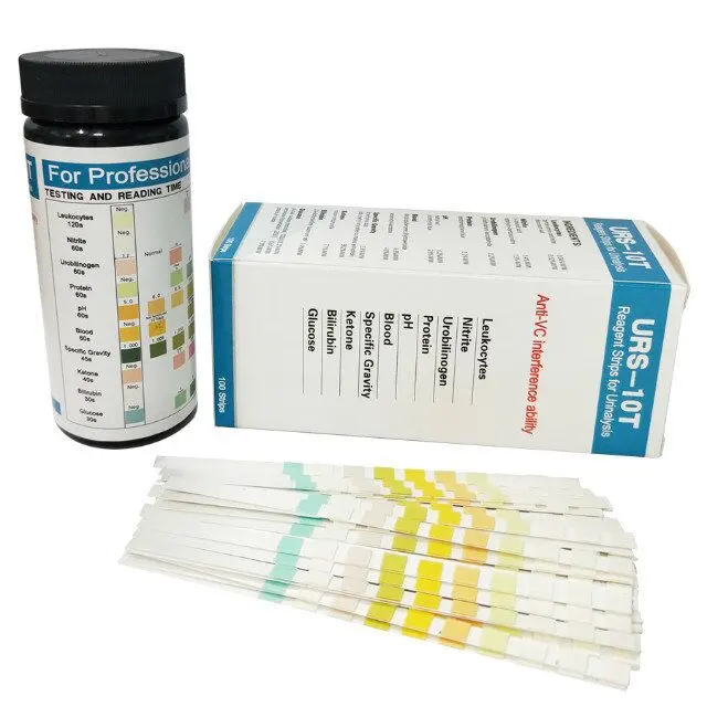 Multi test urine reagent strip for 10 parameters URS-10T