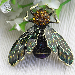เข็มกลัดรูปแมลงแฟชั่นใหม่เข็มกลัดรูปผีเสื้อสีดำสำหรับตกแต่งด้วยผ้า - Product Image 5