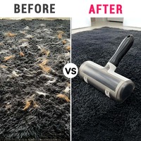 Poignée amovible, matériau ABS solide, brosse à rouleau réutilisable autonettoyante pour chien et chat, brosse à rouleau à charp