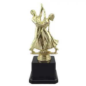 Trofeo de figuritas de baile dorado de alta calidad, trofeo de recuerdo