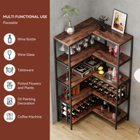 Présentoir à vin multifonctionnel moderne en bois pour la maison, la cuisine, le bar, le stockage élégant pour la collection de vin pour le salon