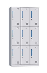 Двойной/3/4/6/9, стальной шкаф со встроенной ручкой, современный дизайн, гардеробный шкаф от фабрики Luoyang, хорошее качество - Product Image 6
