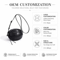 Sac bandoulière mini football en cuir de mouton tanné végétal avec logo personnalisable, pochette ovale de créateur pour femme, vente en gros