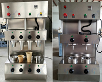Machine à former des cornets à pizza commerciaux OEM ODM à 2/4 têtes, four rotatif et vitrine de présentation pour des snacks accrocheurs