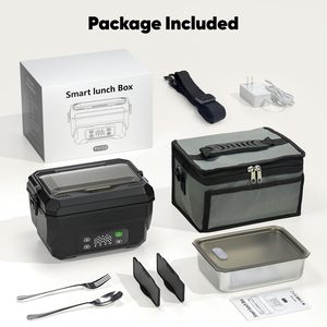 Bencircle E07 1.5L Cordless Lunch Box Electric Warmer Portable Food Container with Stainless Steel Inner, Fork & Spoon, Travel L - Product Image 4