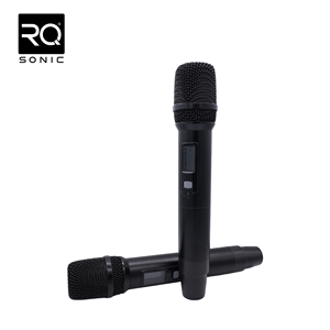 RQSONIC UHF-1750 Système de deux microphones de <span class=keywords><strong>studio</strong></span> professionnel Microphone sans fil antibruit avec écran d'affichage LCD - Product Image 1