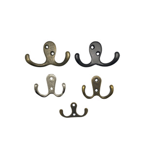 Ganchos de pared de aleación de zinc, doble gancho con forma de animal, soporte duradero para abrigos y gorros, para colocar detrás de puertas o en paredes, con accesorios de montaje. - Product Image 2