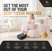 Appareil de massage des pieds Shiatsu électrique avec rouleaux, chaleur, vibrations et compression d'air pour les jambes et les mollets