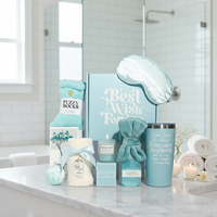 Premium Werbe-Spa-Geschenkbox 12-teiliges Bade- und Körperpflegeset Inklusive Schlafmaske Anpassbare Farben Stahl Elegant Muttertag Neujahr