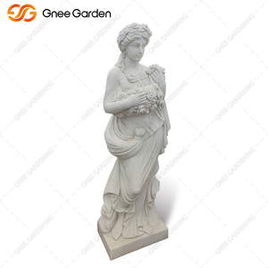 รูปปั้นเทวดาแบบยุโรปโบราณแกะสลักด้วยมือขนาดเท่าคนจริง ทำจากหินอ่อนสีขาว รับประกันตลอดอายุการใช้งาน เหมาะสำหรับสวนกลางแจ้ง วิลล่า และสวนสาธารณะ - Product Image 6