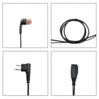Écouteur portable GT23J-M avec cordon de 100 cm et interface 3,5 mm pour radios bidirectionnelles Motorola, Kirisun, Belfone