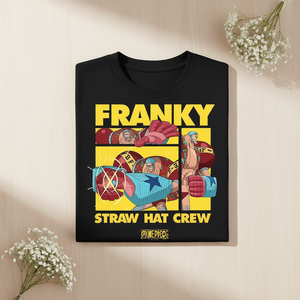 T-shirt pour homme One Piece Franky Straw Hat Crew Collage, cadeau anime - Product Image 3