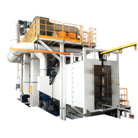 Tipo de gancho Spinner Hanger Shot Blasting Machine para limpiar la superficie de acero Rust Shot Blast Abrator Machine