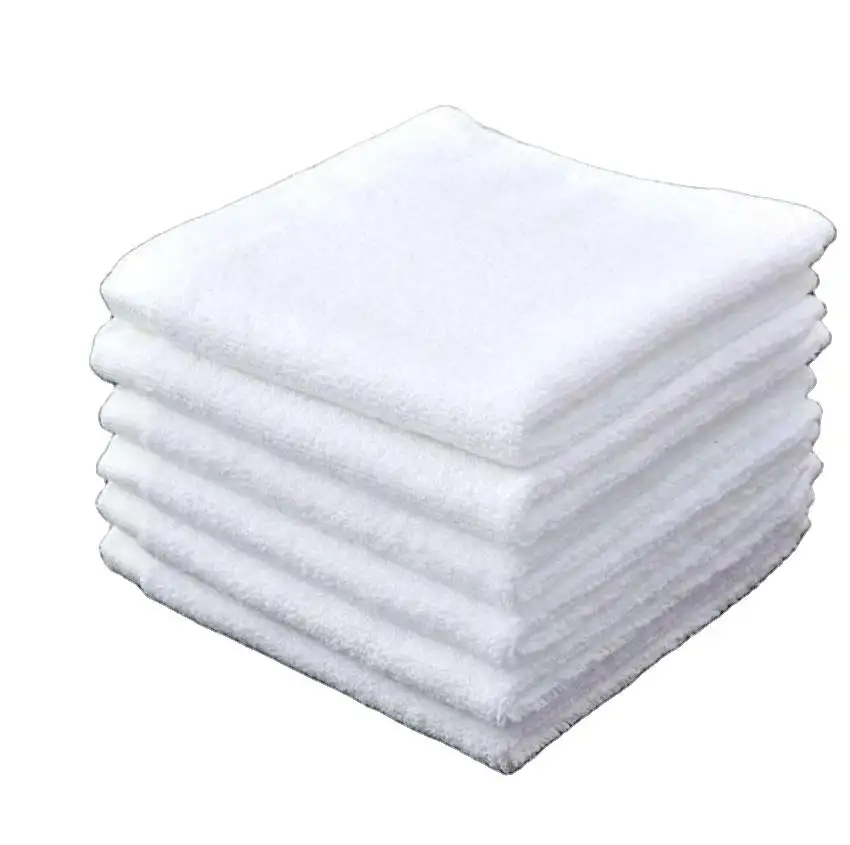 JR478 Factory Wholesale White clean Wash Cloth 100 Cotton 35*35cm small face towel