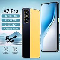 Smartphone X70 Pro 5G Écran 7,3 pouces Processeur Deca Core 16 Go + 1 To de stockage Android 15 Caméras arrière 48MP+108MP Double SIM