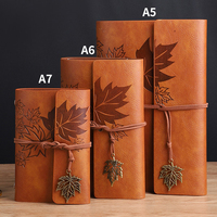 Carnet de notes A5 A6 A7 rétro créatif pratique à feuilles mobiles avec couverture en similicuir et pages kraft, idéal pour le voyage