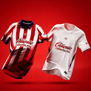 Camiseta de Fútbol Chivas 2026 <span class=keywords><strong>Armando</strong></span> González, Diseño Rayas Local y Blanco Visitante, Uniforme de Fútbol de Secado Rápido y Transpirable para Hombre - Product Image 1